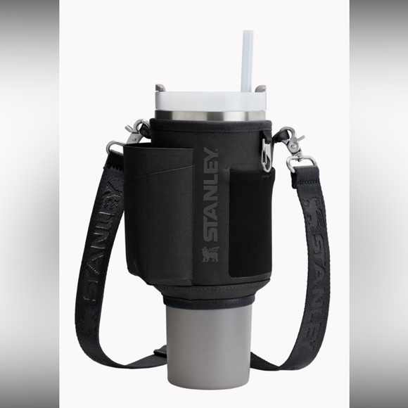 Stanley Black and Gray Travel Mug with Strap - Picture 1 of 4